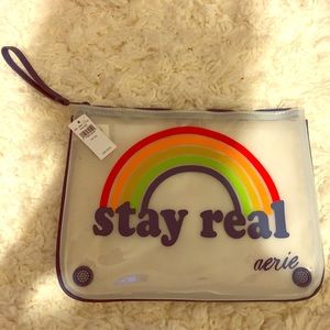 ☀️SOLD☀️Aerie clear, breathable bikini bag